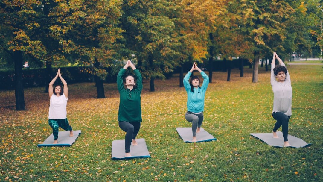 seniors doing yoga