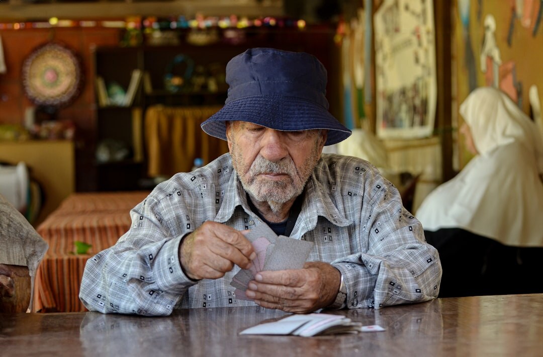 seniors playing cards