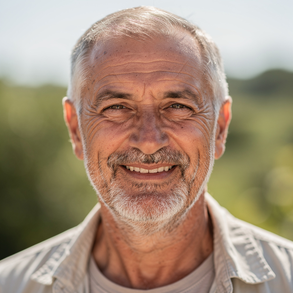 Portrait of an active Croatian senior man outdoors